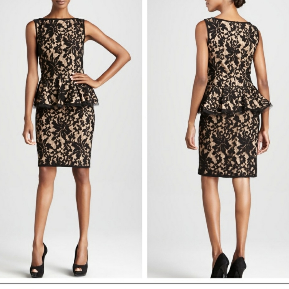 Tadashi Shoji peplum dress size 6